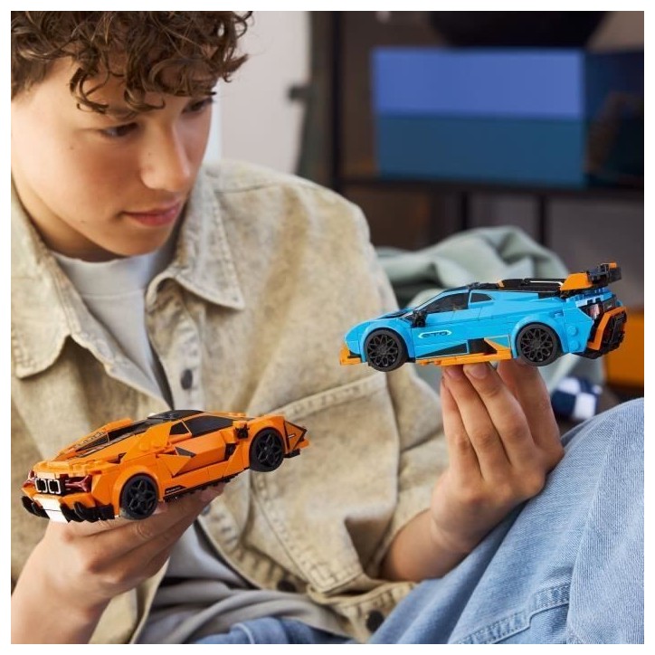 LEGO Speed Champions 77238 Lamborghini Revuelto et Huracán STO - Jouet Voiture des 10 ans