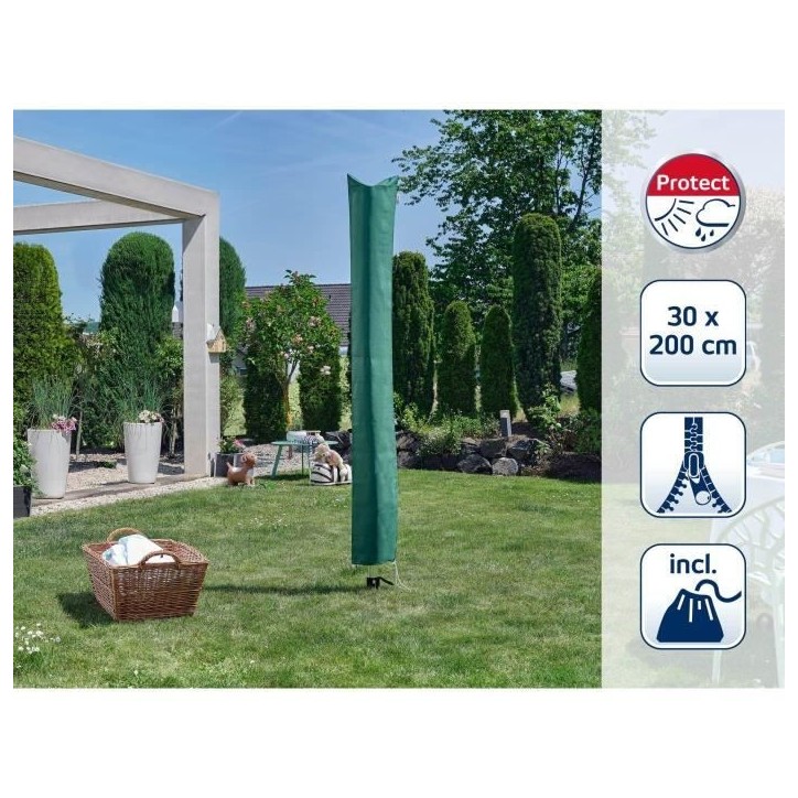 Housse de protection pour séchoir parapluie Leifheit 85666, housse de protection a fermeture éclair pour séchoir a linge 30 x Housse de protection pour séchoir parapluie Leifheit 85666, housse de protection a fermeture éclair pour séchoir a linge 30 x