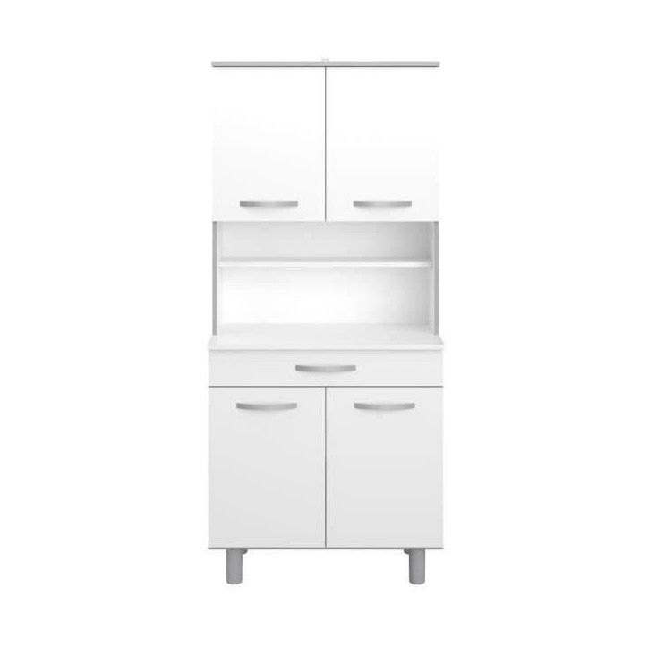 Buffet de cuisine Blanc mat - L 80 cm - OSLO