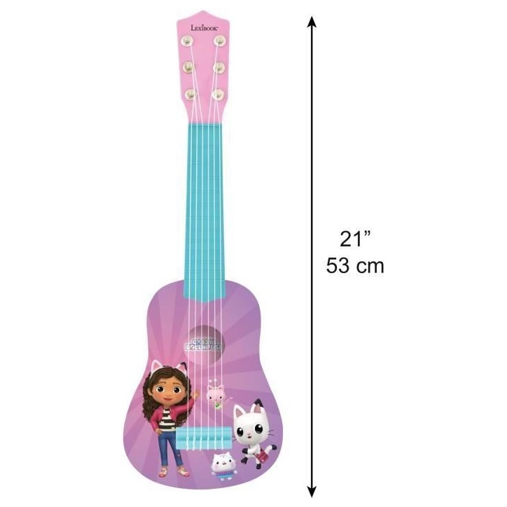 Lexibook - Ma Premiere Guitare Gabby et la maison magique - 53cm - Guide d'apprentissage inclus Lexibook - Ma Premiere Guitare Gabby et la maison magique - 53cm - Guide d'apprentissage inclus