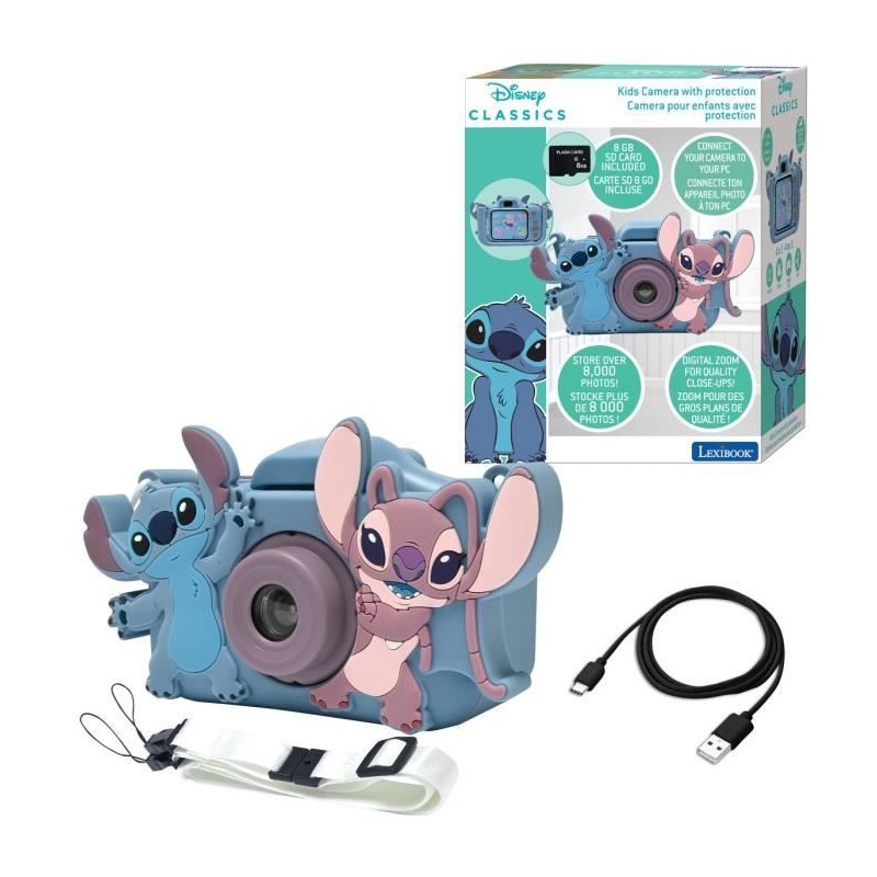 LEXIBOOK - Appareil photo pour enfant avec protection - 4 en 1 - Disne LEXIBOOK - Appareil photo pour enfant avec protection - 4 en 1 - Disne
