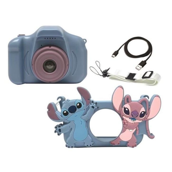 LEXIBOOK - Appareil photo pour enfant avec protection - 4 en 1 - Disney Stitch - carte mémoire incluse LEXIBOOK - Appareil photo pour enfant avec protection - 4 en 1 - Disney Stitch - carte mémoire incluse
