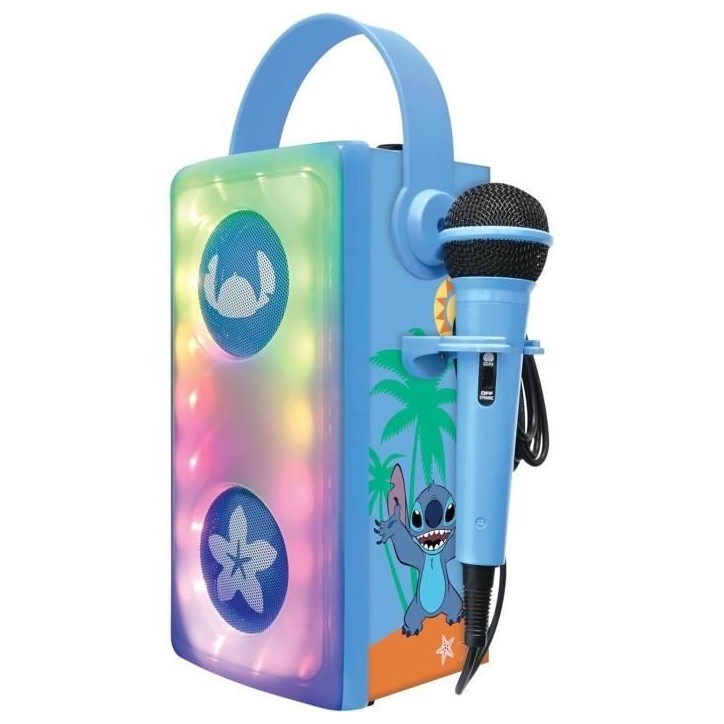 Puissante enceinte Bluetooth lumineuse Stitch avec micro