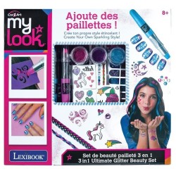 LEXIBOOK - Kit de beauté 3 en 1 pailleté