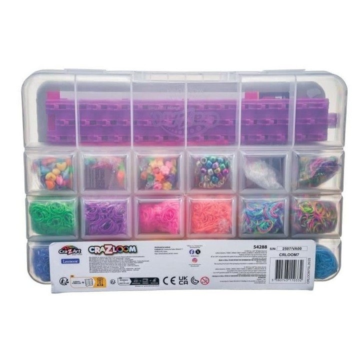 LEXIBOOK - Coffret géant studio élastique a tisser tout-en-un LEXIBOOK - Coffret géant studio élastique a tisser tout-en-un