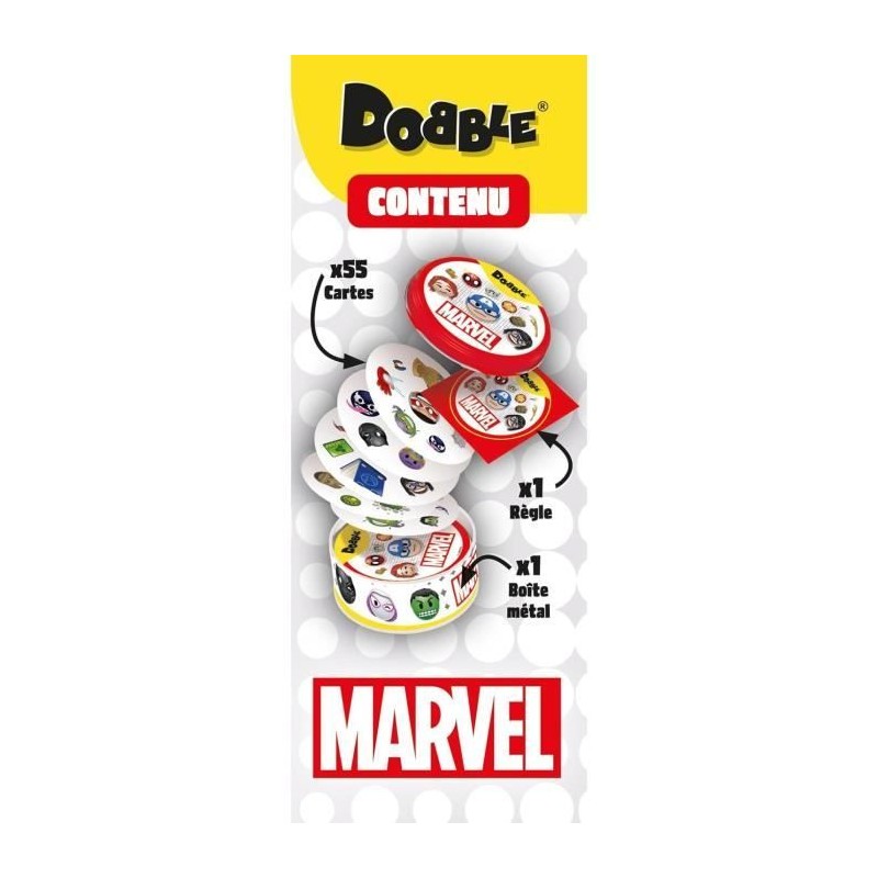Jeu d'ambiance - ASMODEE - Dobble : Marvel Emoji (Eco Sleeve) - 6 ans Jeu d'ambiance - ASMODEE - Dobble : Marvel Emoji (Eco Sleeve) - 6 ans