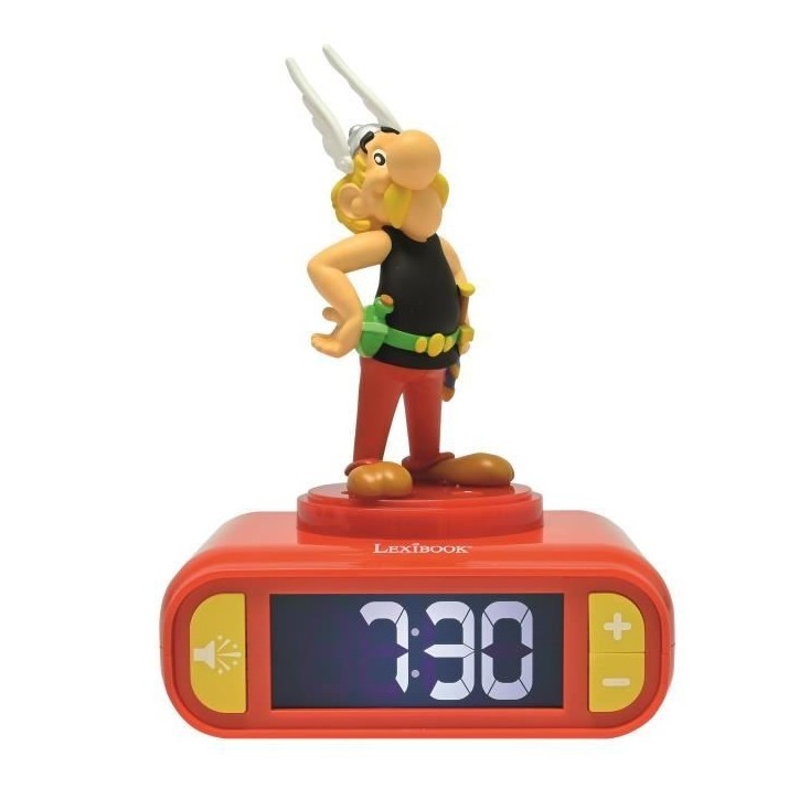 LEXIBOOK - Réveil veilleuse digital - Asterix - 3D lumineux et sonore - Enfant