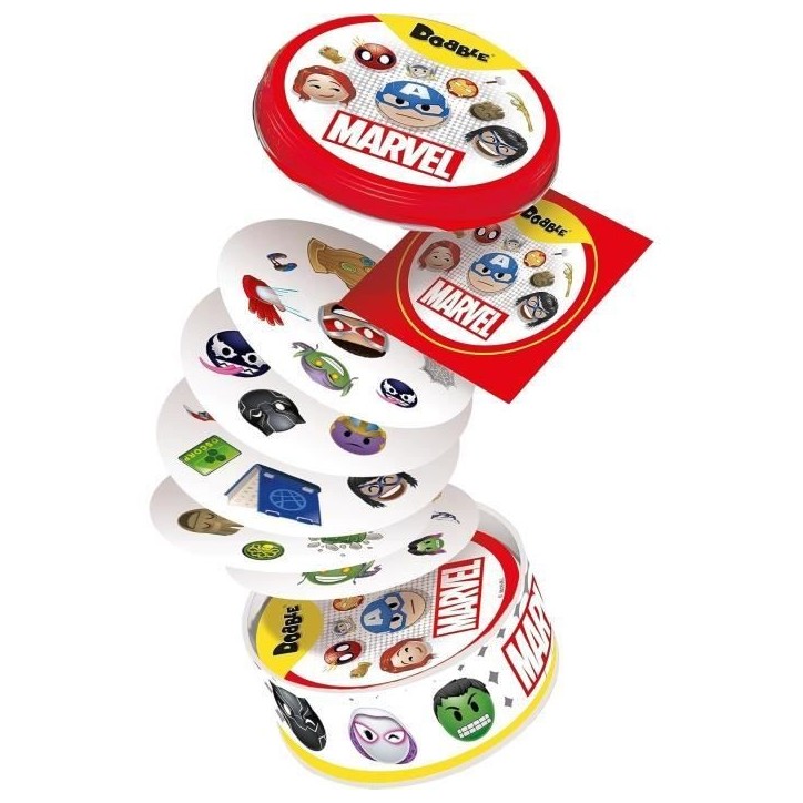 Jeu d'ambiance - ASMODEE - Dobble : Marvel Emoji (Eco Sleeve) - 6 ans - Extérieur - Mixte Jeu d'ambiance - ASMODEE - Dobble : Marvel Emoji (Eco Sleeve) - 6 ans - Extérieur - Mixte