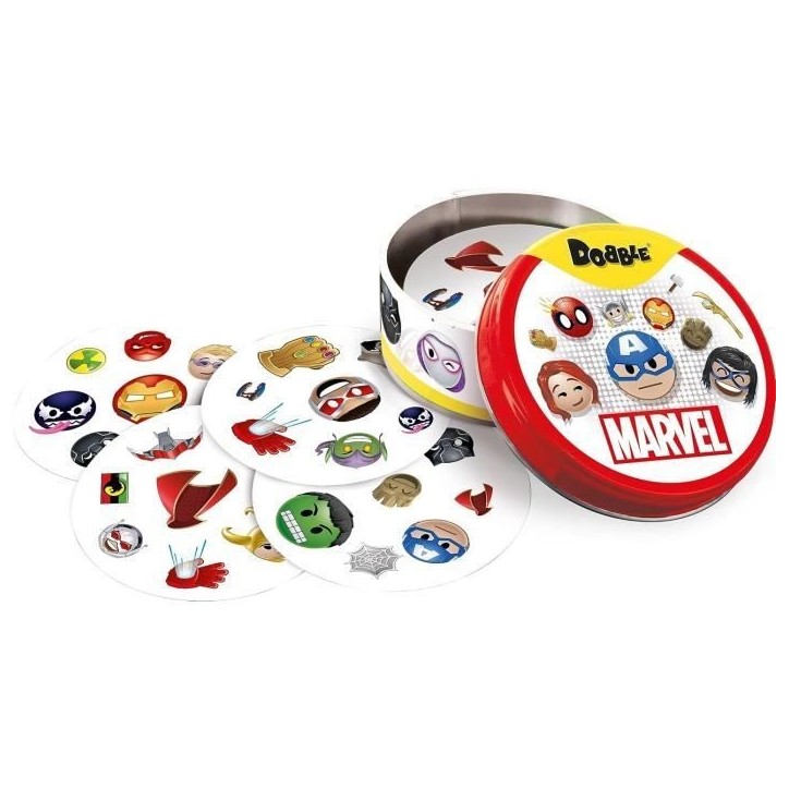 Jeu d'ambiance - ASMODEE - Dobble : Marvel Emoji (Eco Sleeve) - 6 ans - Extérieur - Mixte Jeu d'ambiance - ASMODEE - Dobble : Marvel Emoji (Eco Sleeve) - 6 ans - Extérieur - Mixte