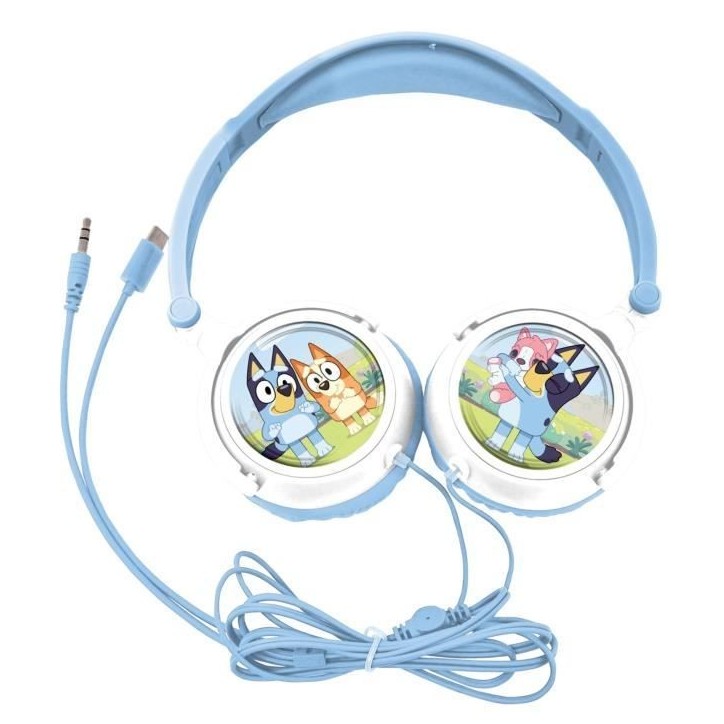 Lexibook - Casque stéréo filaire pliable avec limitation de volume d'écoute Bluey Lexibook - Casque stéréo filaire pliable avec limitation de volume d'écoute Bluey