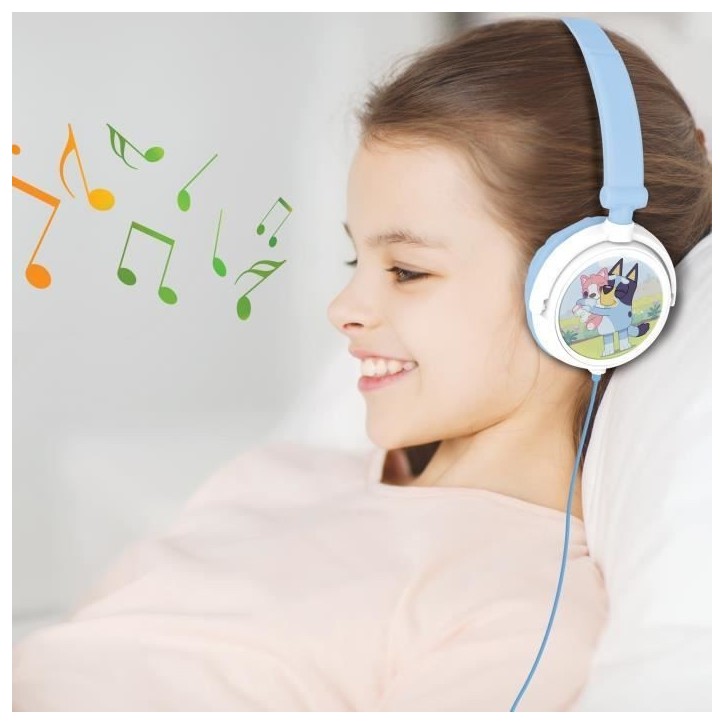 Lexibook - Casque stéréo filaire pliable avec limitation de volume d'écoute Bluey Lexibook - Casque stéréo filaire pliable avec limitation de volume d'écoute Bluey
