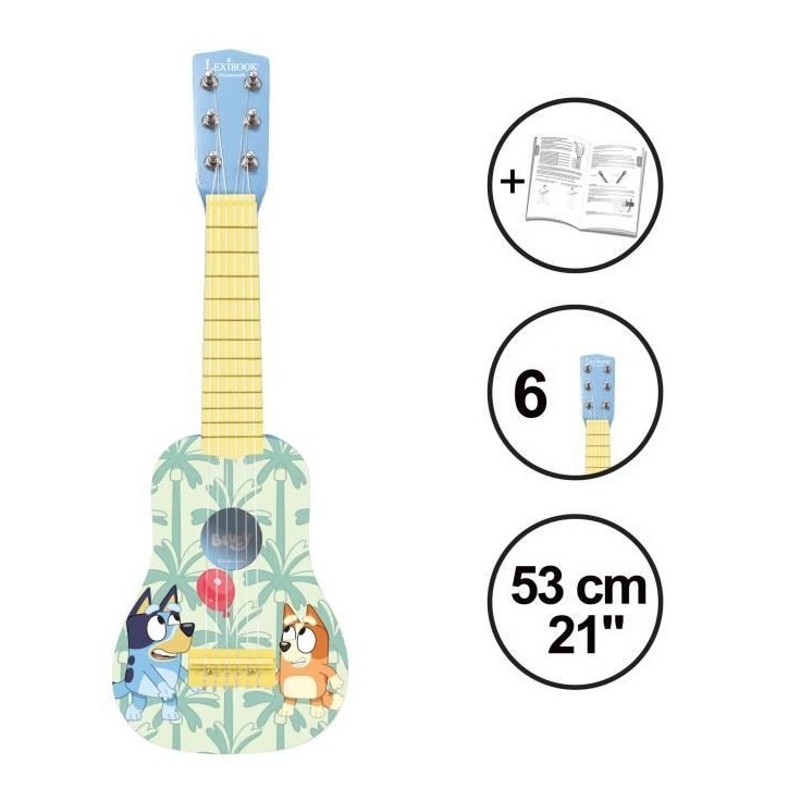 Ma Premiere Guitare Bluey en bois - 53 cm Ma Premiere Guitare Bluey en bois - 53 cm