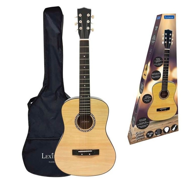Guitare Acoustique en bois - 91 cm avec housse de transport