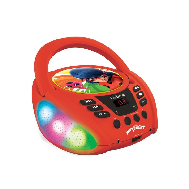 Lecteur CD Bluetooth lumineux Miraculous - LEXIBOOK - MIRACULOUS - CD/ Lecteur CD Bluetooth lumineux Miraculous - LEXIBOOK - MIRACULOUS - CD/