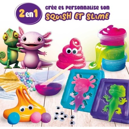 Squish et slime - Kit Scientifique - SLUMI SCIENCE - Composants Variés, Recettes Illustrées