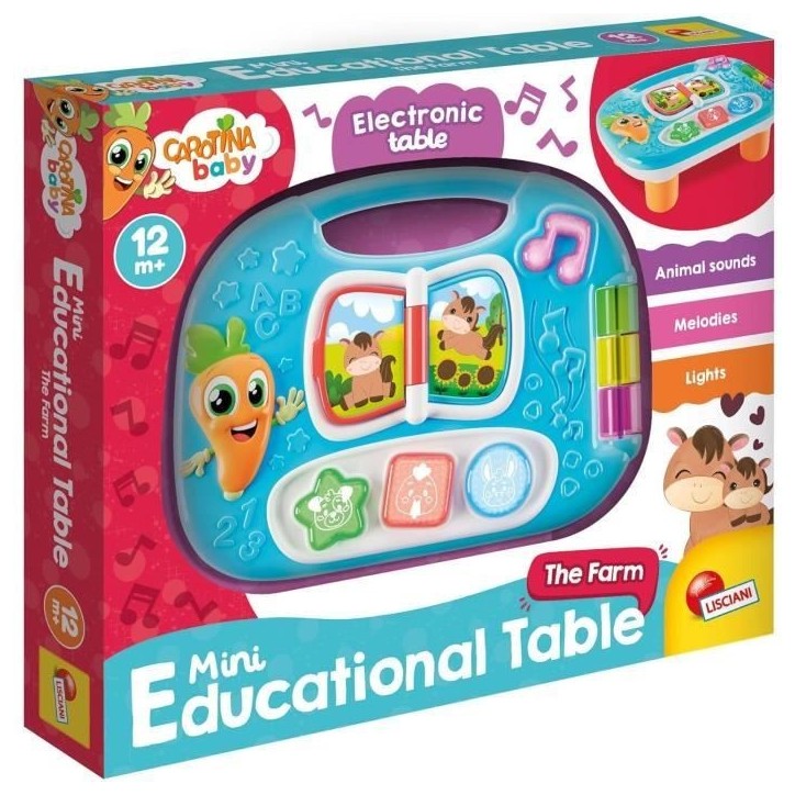 La Ferme - Mini table éducative - CAROTINA BABY - Découverte des animaux, sons et mélodies
