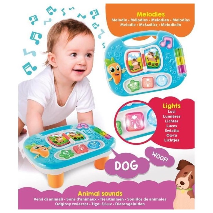 La Ferme - Mini table éducative - CAROTINA BABY - Découverte des animaux, sons et mélodies