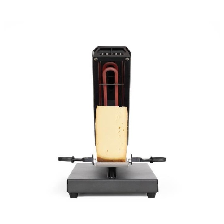 Appareil a raclette traditionnel - LIVOO - DOC314 - 600W - 6 a 8 personnes - Porte fromage amovible, coulissant, 360° - 2 spatu