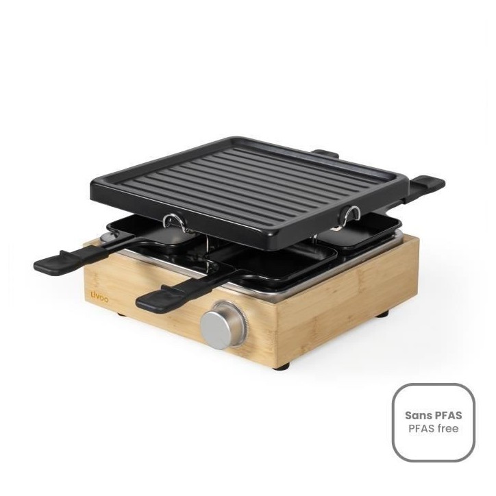 Appareil a raclette 4 personnes - LIVOO - DOC311 - 800W - 4 personnes - Plateau grill amovible antiadhésif - Thermostat ajustab Appareil a raclette 4 personnes - LIVOO - DOC311 - 800W - 4 personnes - Plateau grill amovible antiadhésif - Thermostat ajustab