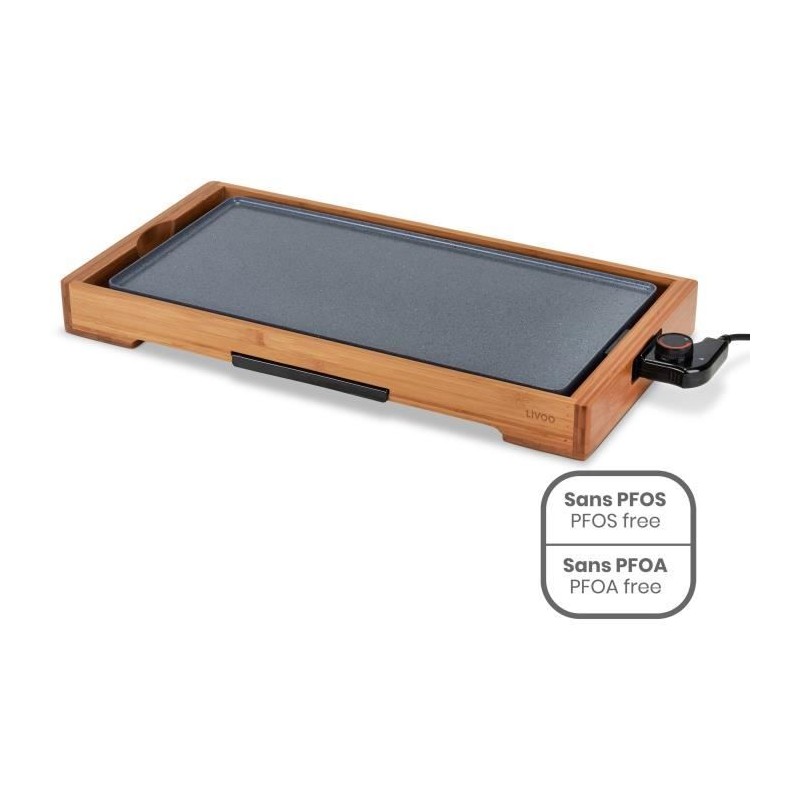 Plancha bambou revetement céramique - LIVOO - DOC322 - 2200W - Plaque