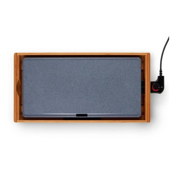 Plancha bambou revetement céramique - LIVOO - DOC322 - 2200W - Plaque amovible en fonte d'aluminium - Thermostat ajustable Plancha bambou revetement céramique - LIVOO - DOC322 - 2200W - Plaque amovible en fonte d'aluminium - Thermostat ajustable