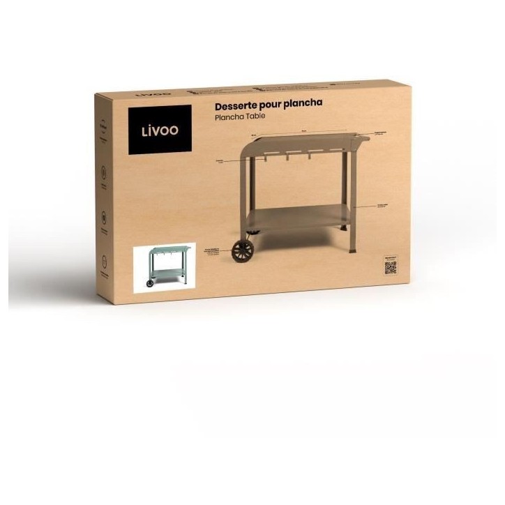 Desserte pour plancha - LIVOO - GS168V - Vert / Noir Desserte pour plancha - LIVOO - GS168V - Vert / Noir