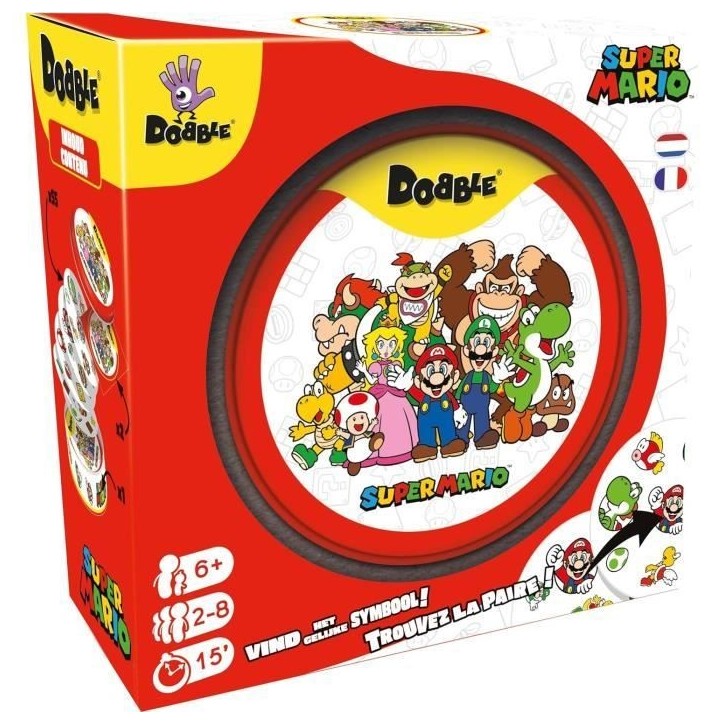 Jeu d'ambiance - Nintendo - Dobble : Super Mario - 2 joueurs ou plus - 6 ans et plus - Multicolore