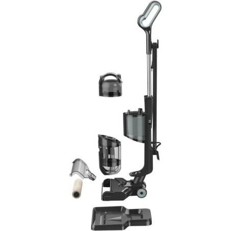 Aspirateur balai laveur filaire - LIVOO - DOH143 CLEAN'UP - 600 W - 2 en 1 - 15 kPa - 80 dB - 2 réservoirs - Gris