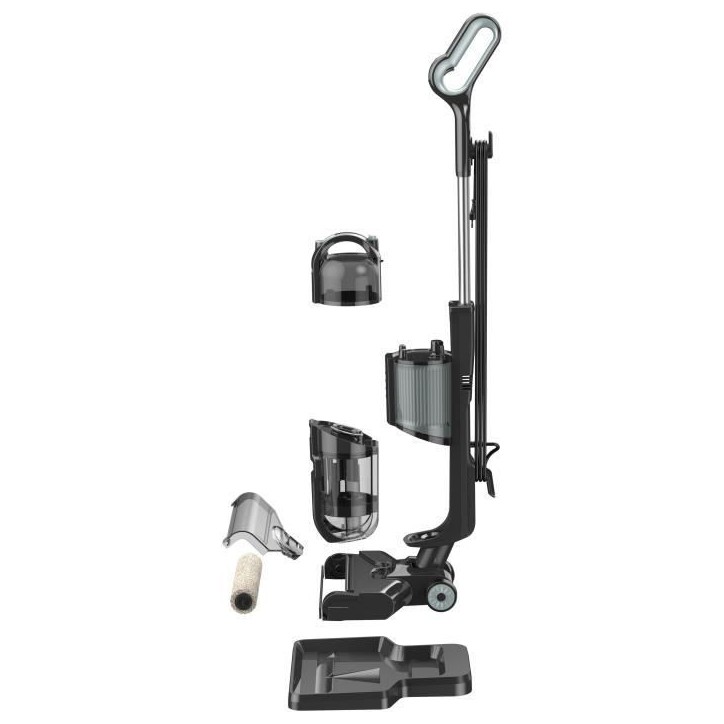 Aspirateur balai laveur filaire - LIVOO - DOH143 CLEAN'UP - 600 W - 2 en 1 - 15 kPa - 80 dB - 2 réservoirs - Gris Aspirateur balai laveur filaire - LIVOO - DOH143 CLEAN'UP - 600 W - 2 en 1 - 15 kPa - 80 dB - 2 réservoirs - Gris