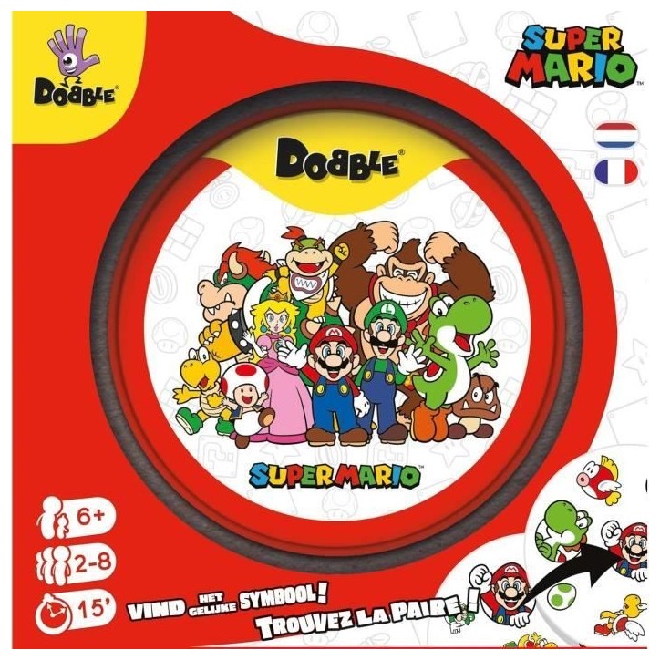 Jeu d'ambiance - Nintendo - Dobble : Super Mario - 2 joueurs ou plus - 6 ans et plus - Multicolore