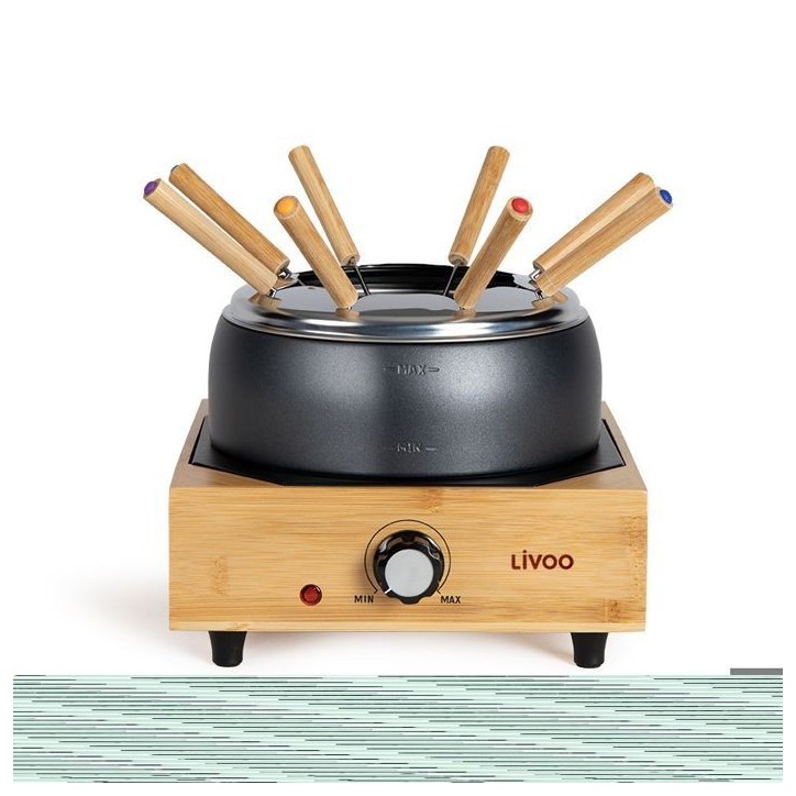 Appareil a fondue électrique - LIVOO - DOC287 - 800W - 2L - 8 personnes - Thermostat ajustable - Caquelon antiadhésif sans PFA Appareil a fondue électrique - LIVOO - DOC287 - 800W - 2L - 8 personnes - Thermostat ajustable - Caquelon antiadhésif sans PFA