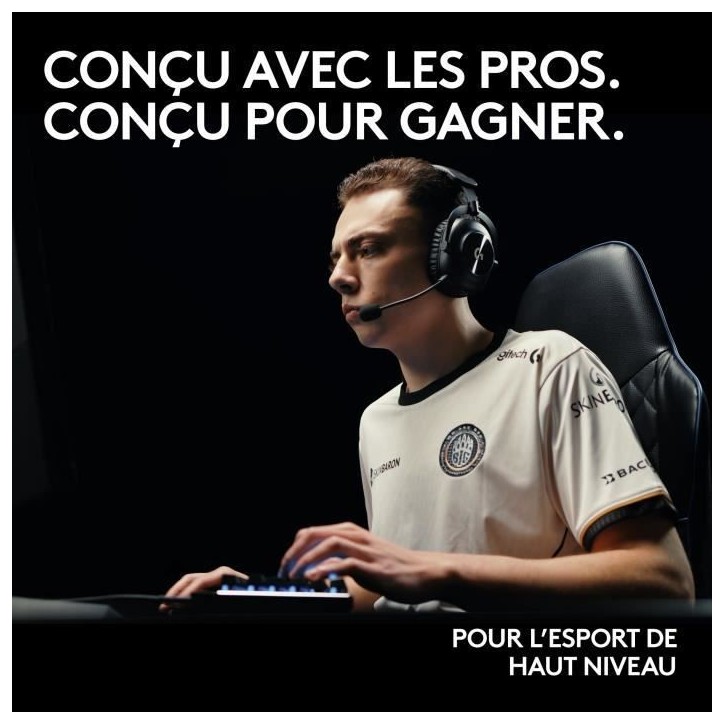 Casque gamer - Sans fil - Logitech G - Pro X 2 - Bleutooth - PS5, PS4, PC - Noir