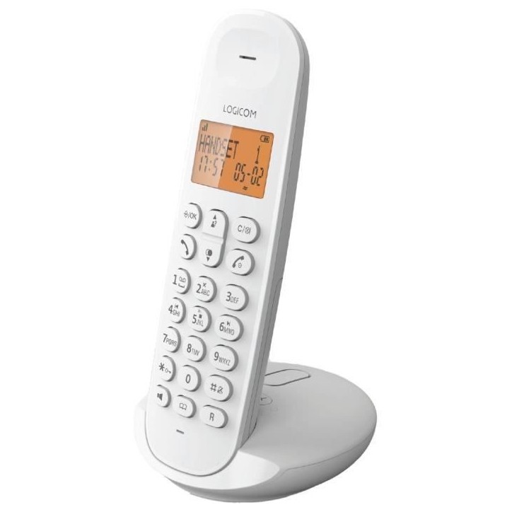 Téléphone fixe sans fil - LOGICOM - DECT ILOA 155T SOLO - Blanc - Avec répondeur Téléphone fixe sans fil - LOGICOM - DECT ILOA 155T SOLO - Blanc - Avec répondeur