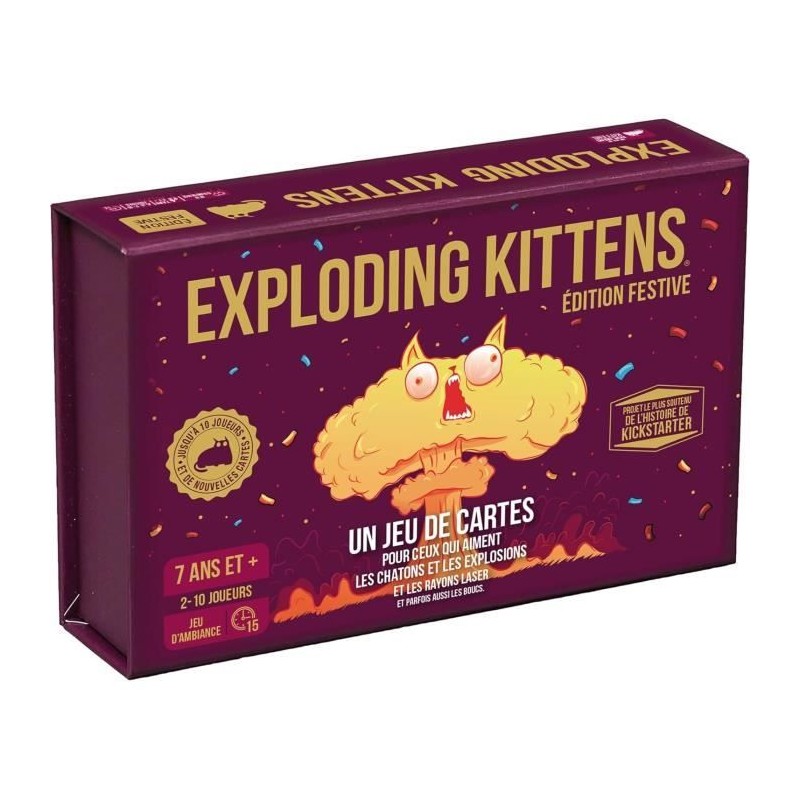 Jeu d'ambiance - ASMODEE - Exploding Kittens : Édition Festive - Pour Jeu d'ambiance - ASMODEE - Exploding Kittens : Édition Festive - Pour