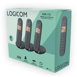 Téléphone fixe sans fil - LOGICOM - DECT ILOA 350 TRIO - Noir - Sans