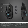 Souris gamer - Filaire - Logitech G - G502 Hero - Noir Souris gamer - Filaire - Logitech G - G502 Hero - Noir