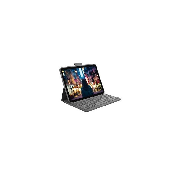 Etui clavier - Logitech - Slim Folio - Pour iPad A16 & 10e génération - Gris Oxford Etui clavier - Logitech - Slim Folio - Pour iPad A16 & 10e génération - Gris Oxford