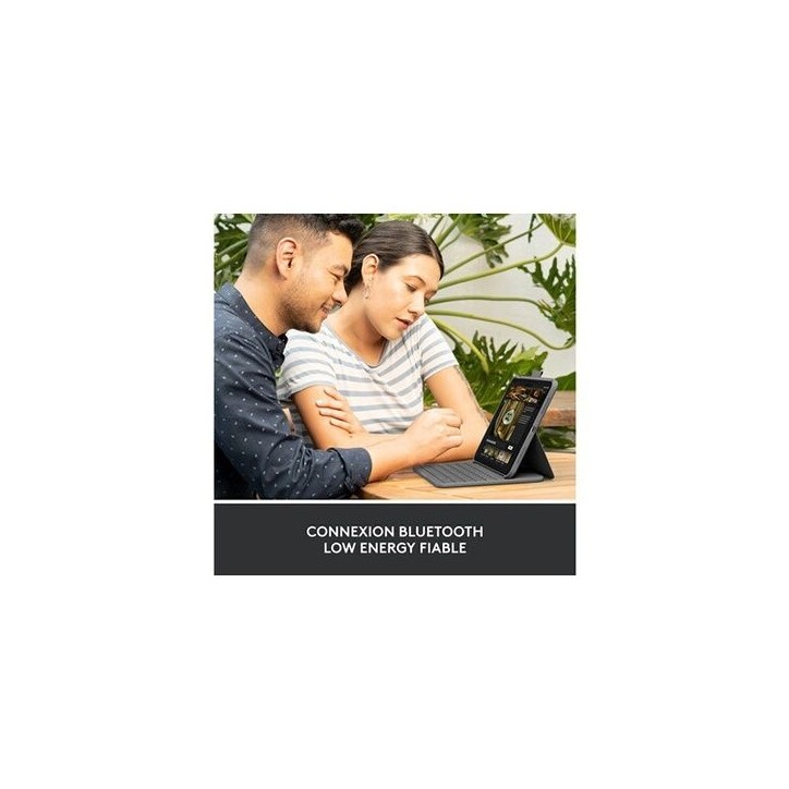 Etui clavier - Logitech - Slim Folio - Pour iPad A16 & 10e génération - Gris Oxford Etui clavier - Logitech - Slim Folio - Pour iPad A16 & 10e génération - Gris Oxford
