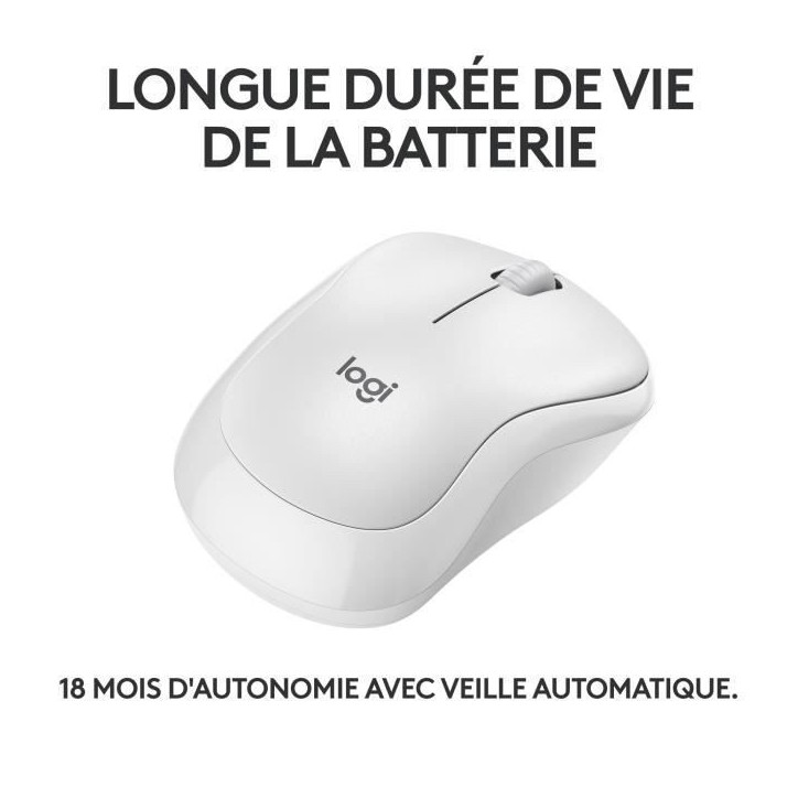 Souris - Sans fil - Logitech - M240 Silent - Blanc Souris - Sans fil - Logitech - M240 Silent - Blanc