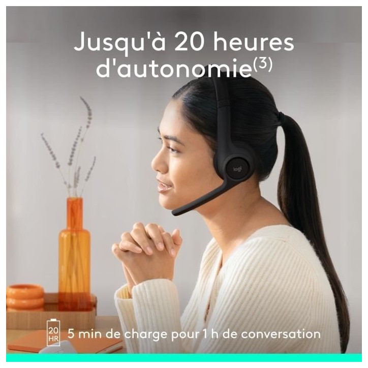 Casque - Sans fil - Logitech - Zone 300 - Bluetooth - Anti-parasite - Noir