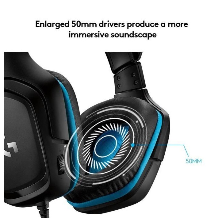 Casque gamer - Filaire - Logitech G - G432 - USB - Xbox One, PS4, Switch, PC, MAC - Noir Casque gamer - Filaire - Logitech G - G432 - USB - Xbox One, PS4, Switch, PC, MAC - Noir