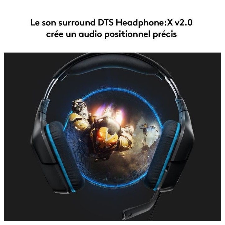 Casque gamer - Filaire - Logitech G - G432 - USB - Xbox One, PS4, Switch, PC, MAC - Noir Casque gamer - Filaire - Logitech G - G432 - USB - Xbox One, PS4, Switch, PC, MAC - Noir