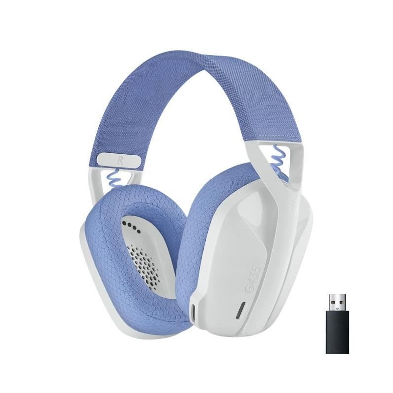 Casque gamer - Sans fil - Logitech G - G435 Lightspeed - Blanc