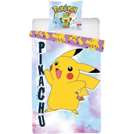 Parure de lit réversible - POKEMON - Pikachu - Microfibre - 1 housse