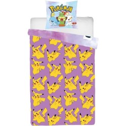 Parure de lit réversible - POKEMON - Pikachu - Microfibre - 1 housse