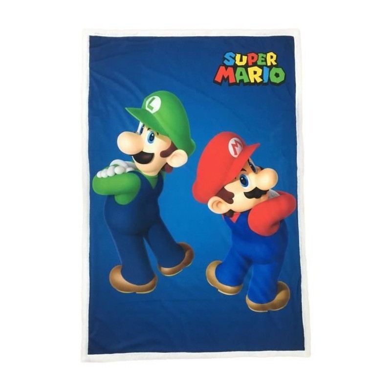 Couverture Sherpa - MARIO BROS - Mario & Luigi - 100 x 150 cm Couverture Sherpa - MARIO BROS - Mario & Luigi - 100 x 150 cm
