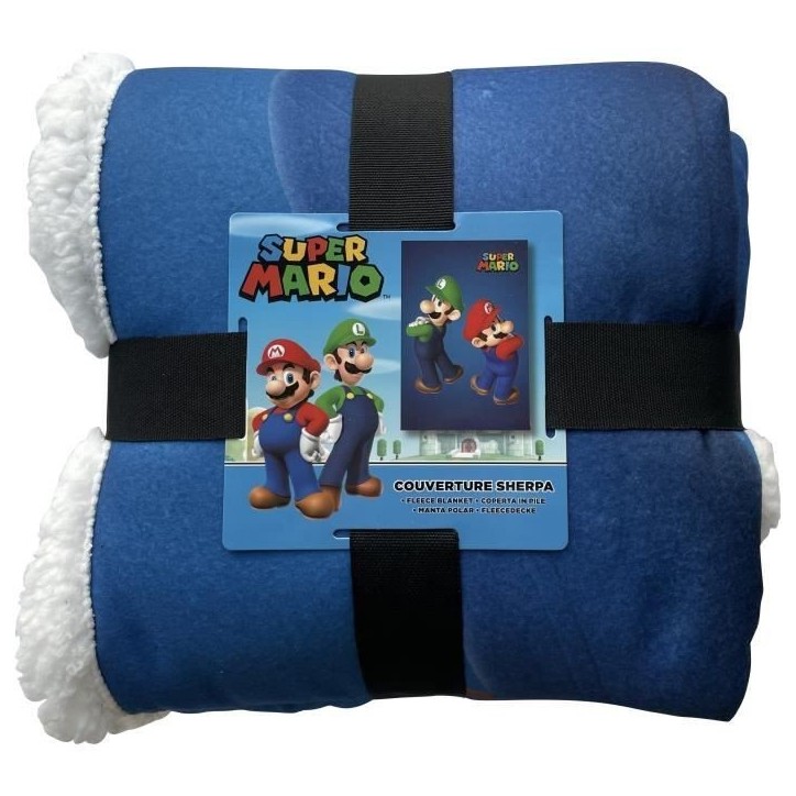 Couverture Sherpa - MARIO BROS - Mario & Luigi - 100 x 150 cm