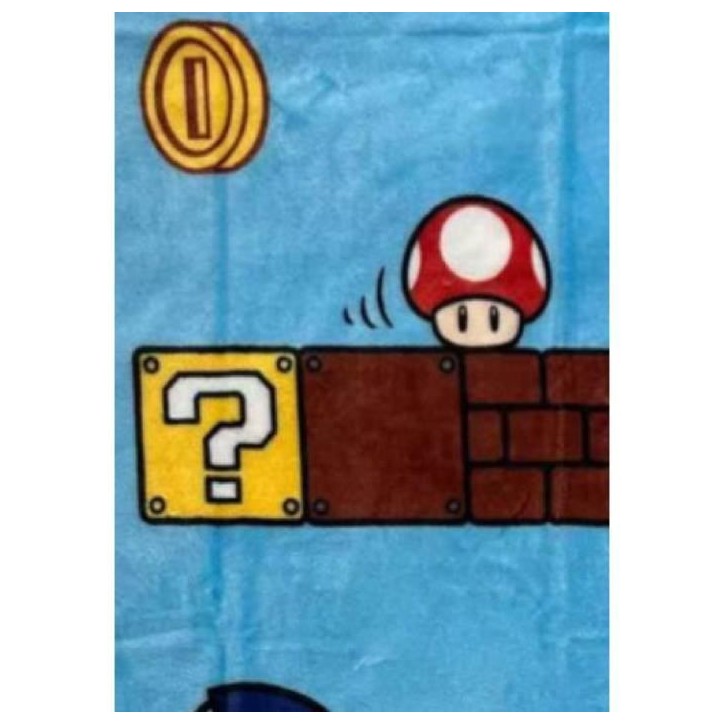 Couverture Sherpa - MARIO BROS - Vintage - 100 x 150 cm