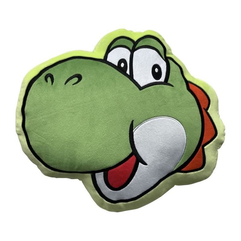 Coussin 3D - MARIO BROS - Visage Yoshi - Microfibre - 40 cm Coussin 3D - MARIO BROS - Visage Yoshi - Microfibre - 40 cm