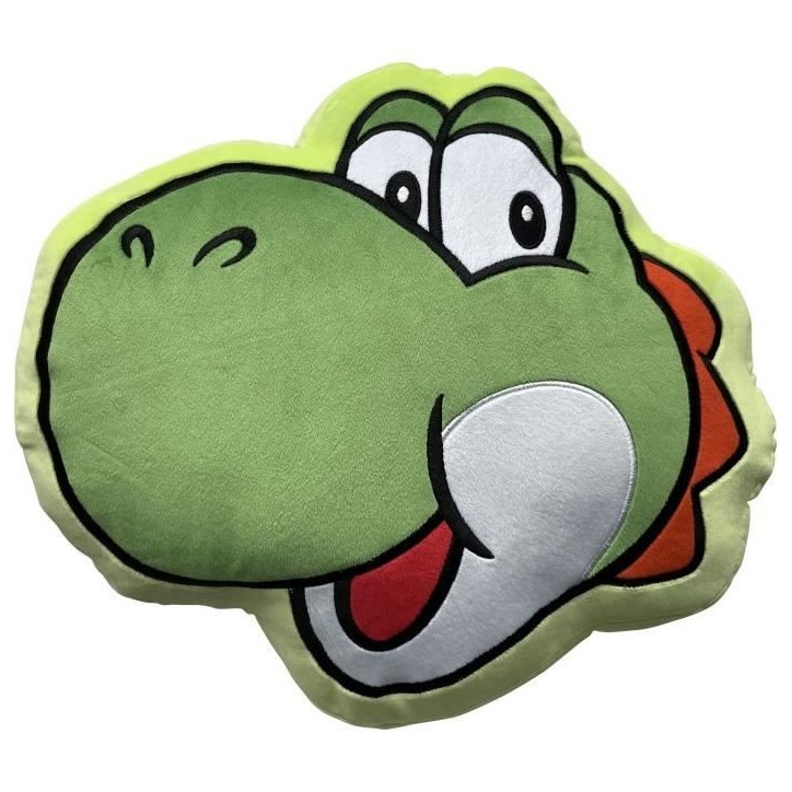 Coussin 3D - MARIO BROS - Visage Yoshi - Microfibre - 40 cm Coussin 3D - MARIO BROS - Visage Yoshi - Microfibre - 40 cm